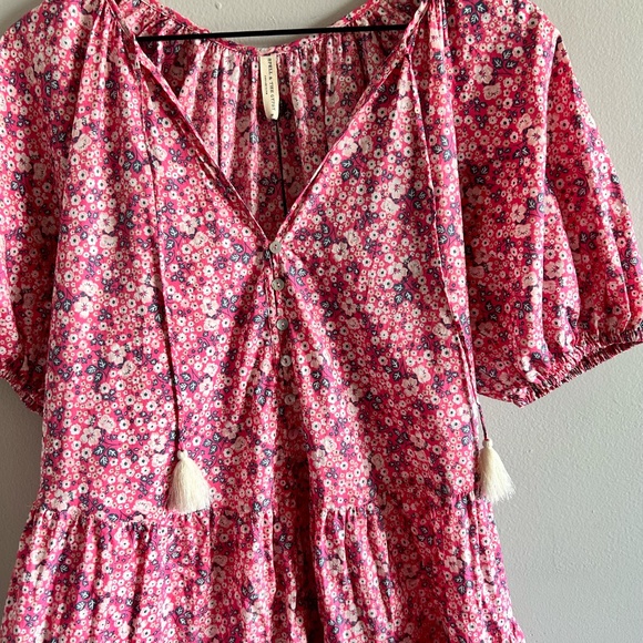 Spell & the Gypsy Poppy Smock Mini Dress | Pink Candy Floral | Size M | NWT - Picture 8 of 16